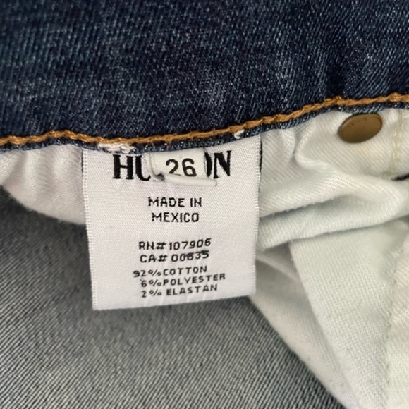 Hudson Nico Midrise Super Skinny Distressed Jeans Size 26 Color Wapa - Picture 12 of 12